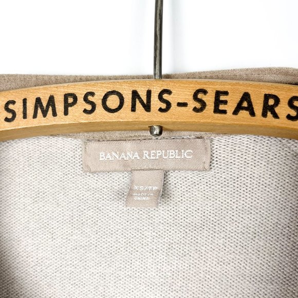 Banana Republic Merino & Suede Moto Sweater - Picture 2 of 6